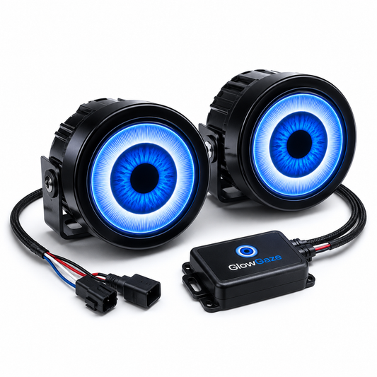 GlowGaze Animated Eye Headlight Display