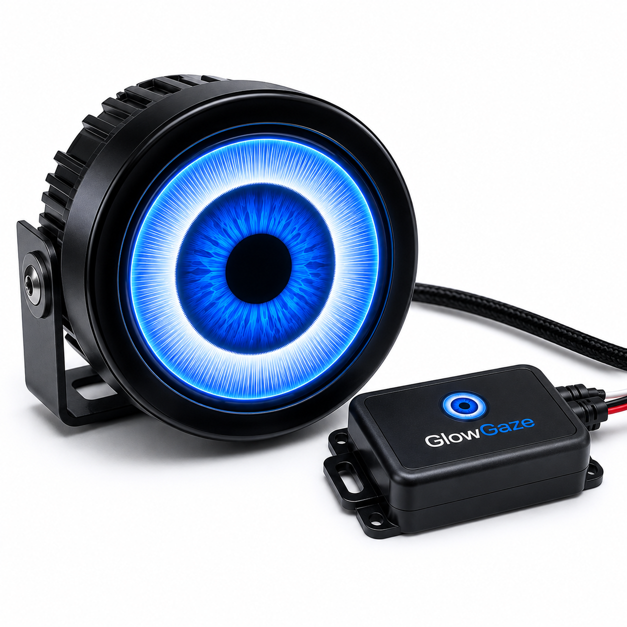 GlowGaze Animated Eye Headlight Display